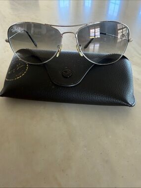 Ray-Ban Silver Aviator Sunglasses - Grey Lenses